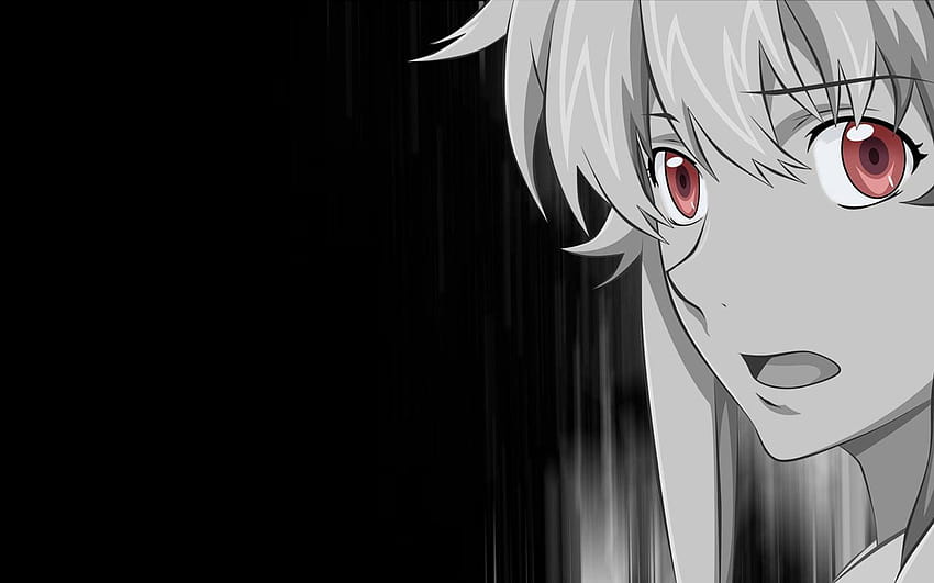 Grayscale portrait of female anime character, grayscale anime HD wallpaper
