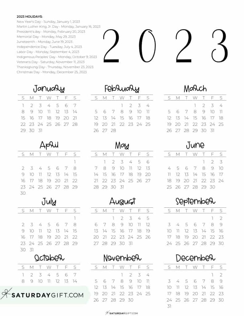 2023 Calendar Printable HD phone wallpaper