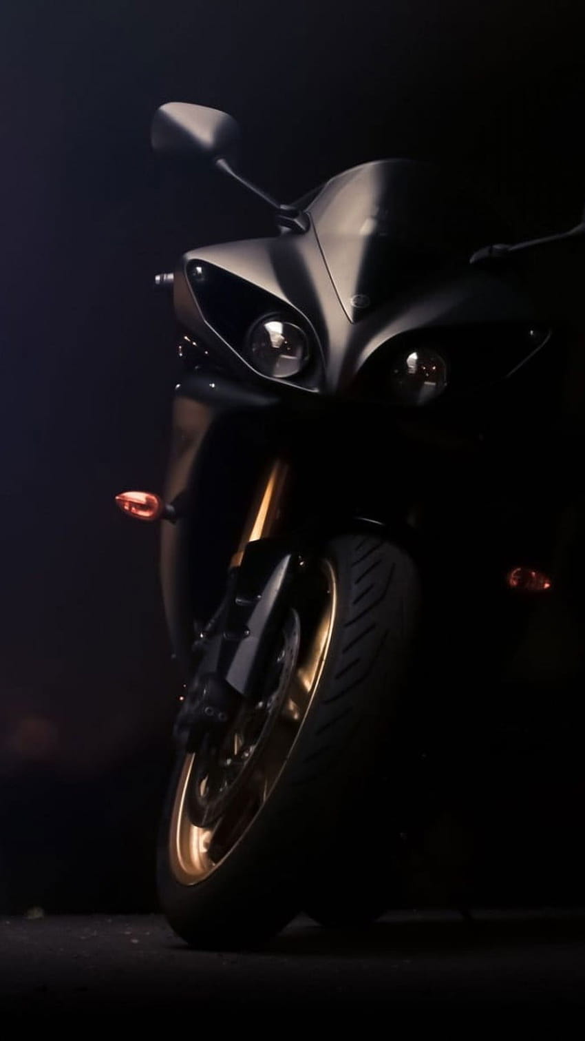 Siyah spor motosiklet , Yamaha YZF, R1, araç, bisiklet, ulaşım • For You For & Mobile HD telefon duvar kağıdı