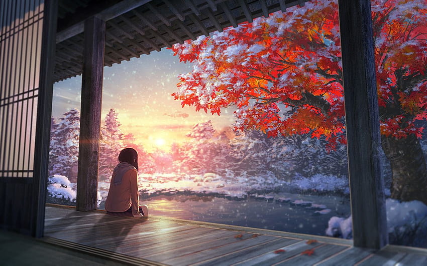 Anime Girl Lofi, jepang lofi Wallpaper HD