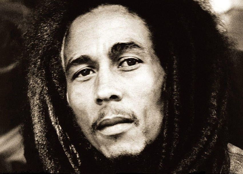 Dla > Bob Marley Czarno-biały Tapeta HD