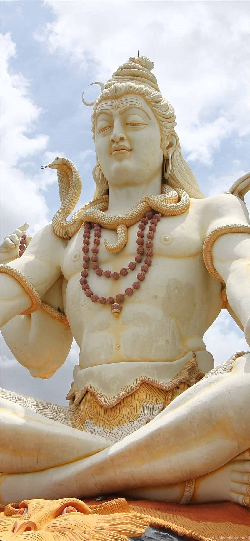 Индуисткият бог Господ Шива Фон с голям идол... iPhone HD тапет за телефон