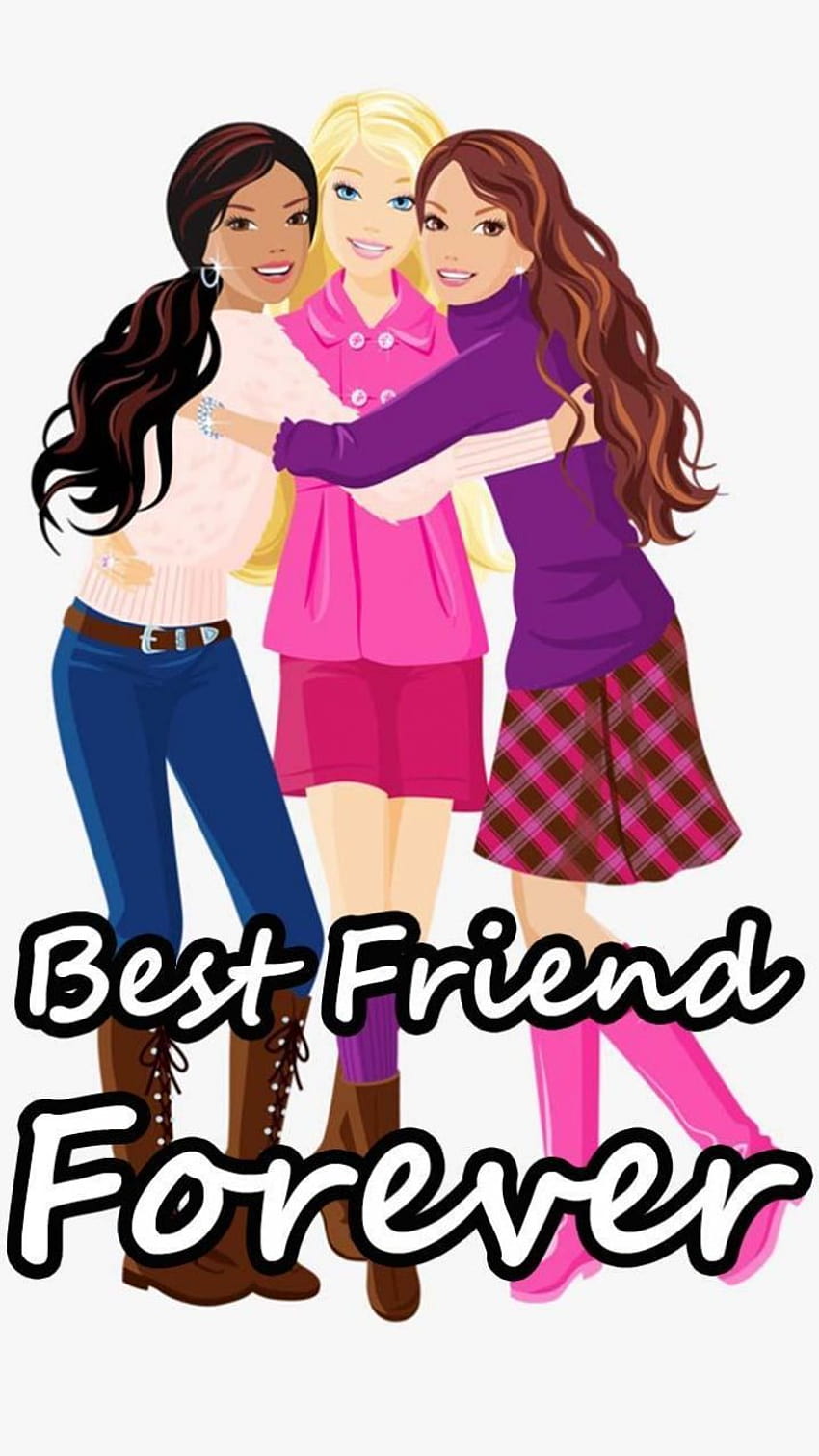 Best friend, cartoon friendship HD phone wallpaper