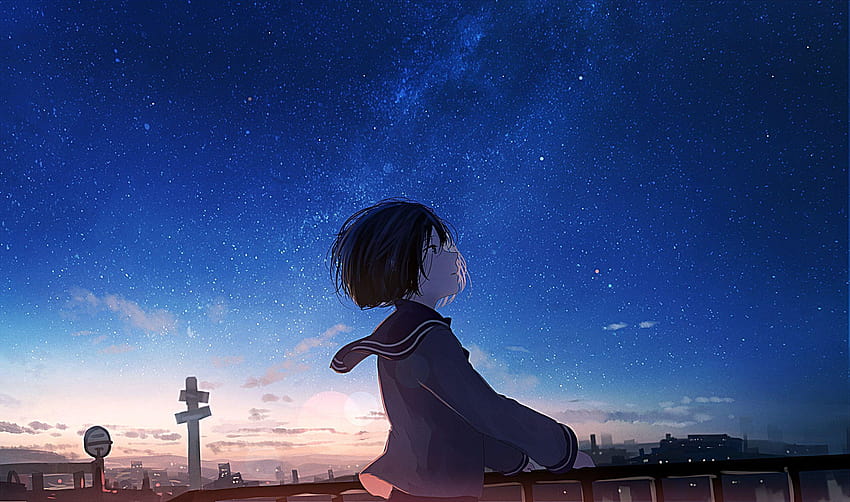 Valerian on Environmental art: Anime in 2019, anime sad girl scenery HD wallpaper