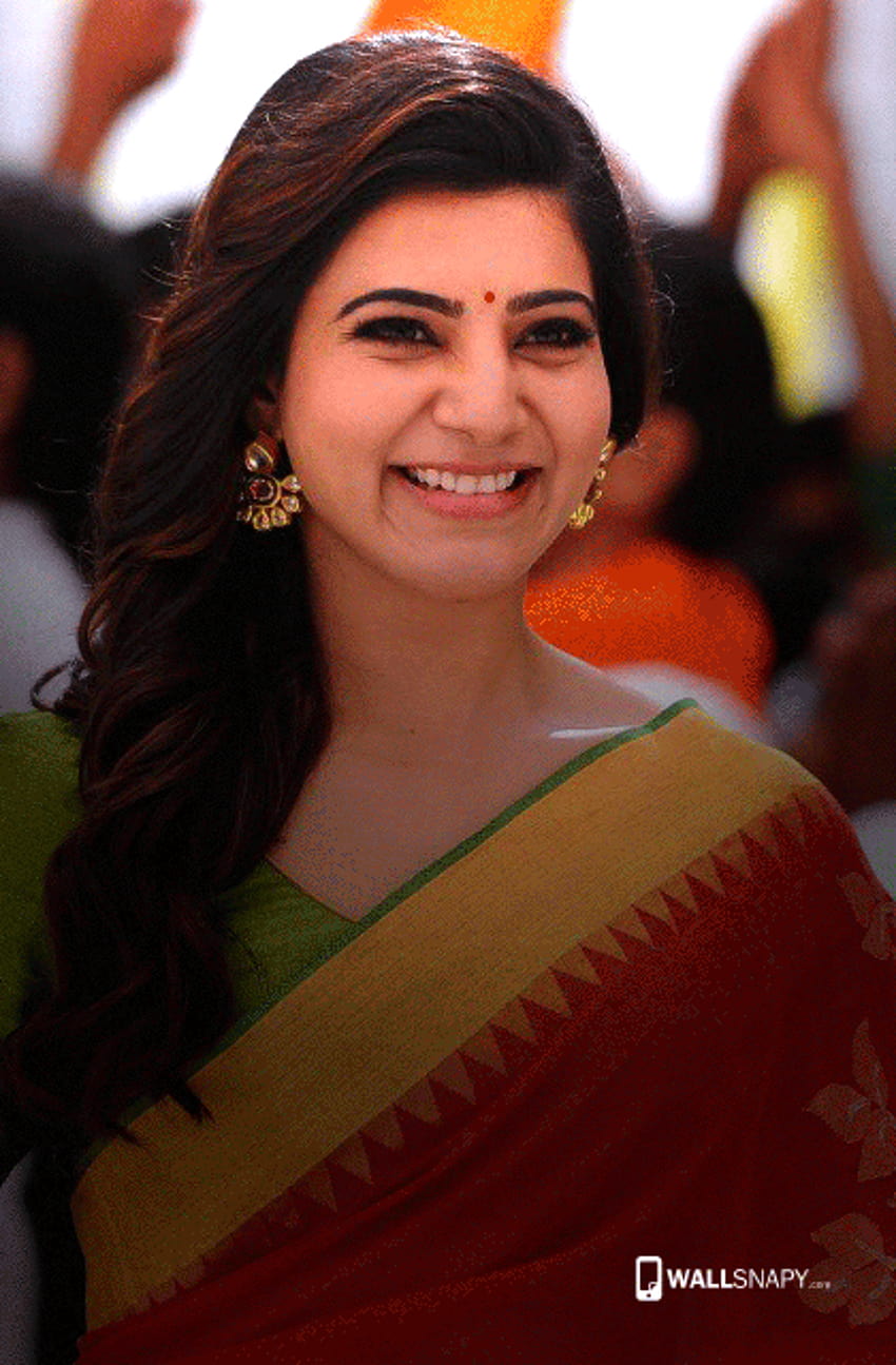 Samantha red saree for mobile HD phone wallpaper