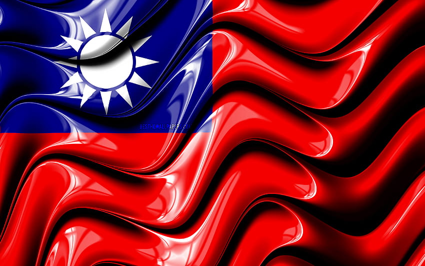Taiwanese flag, Asia, national HD wallpaper