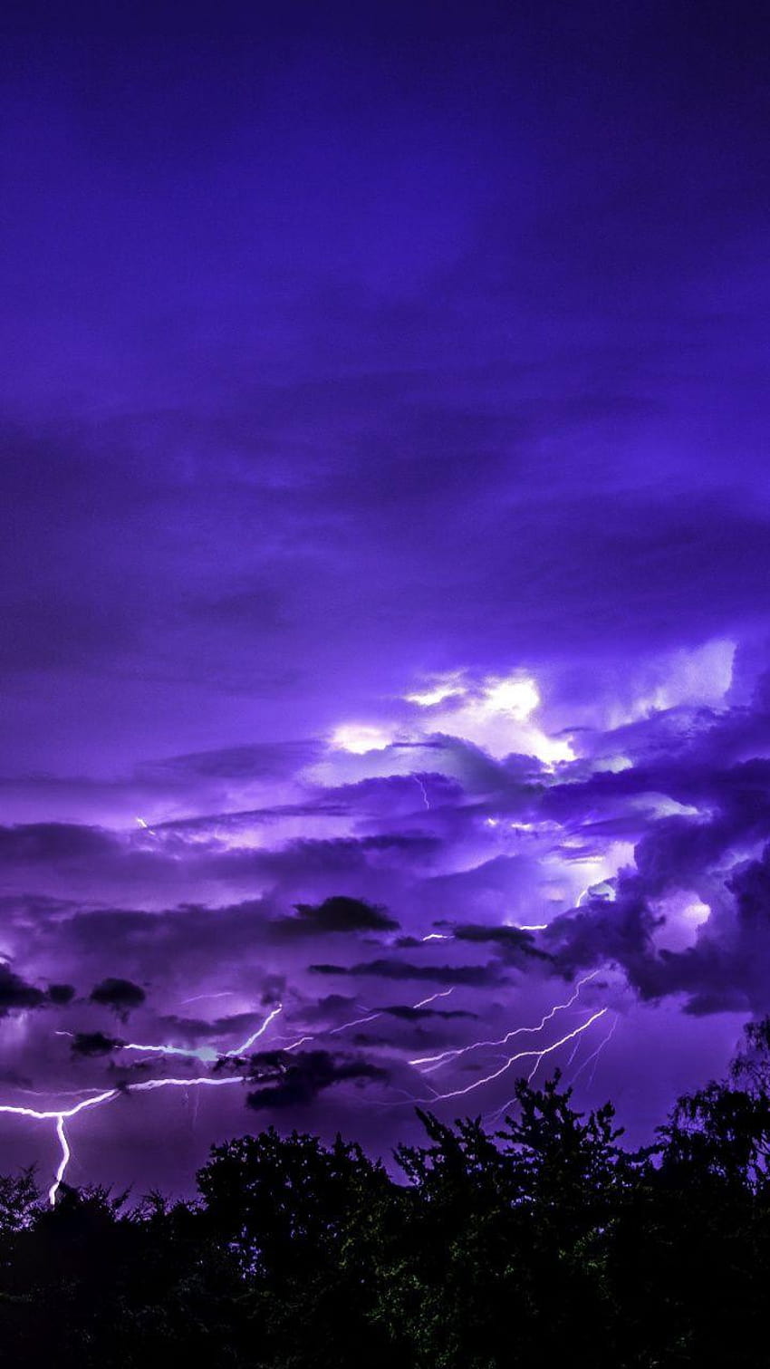 Thunderstorm, lightnings, sky, dark, 720x1280 HD phone wallpaper