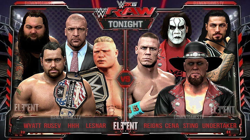 WWE RAW 15 : アンダーテイカー、スティング、ジョン・シナ & レインズ vs ブロック、ジョン・シナ vs アンダーテイカー 高画質の壁紙