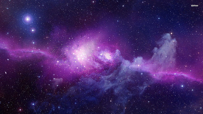 Пурпурно пространство, лилава вселена HD тапет