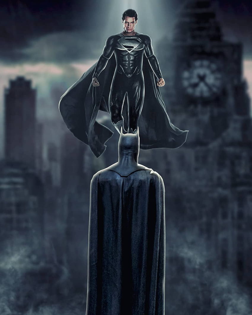 Batman v Superman Superman negro, universo extendido de DC fondo de  pantalla del teléfono | Pxfuel