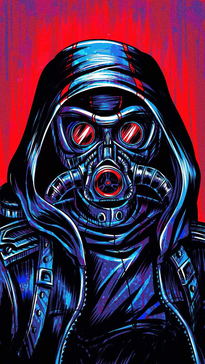 Hoodie Toxic Mask Guy HD phone wallpaper