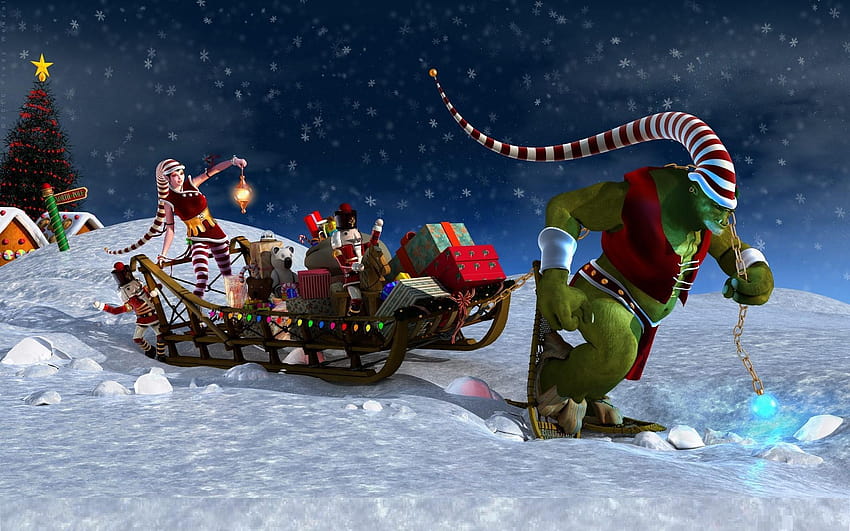 3D Animated Christmas christmas cartoon HD wallpaper  Pxfuel
