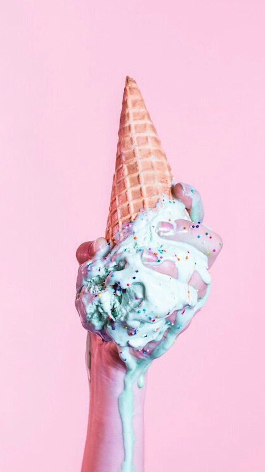 Pastel Ice Cream, aesthetic cartoon ice cream HD phone wallpaper