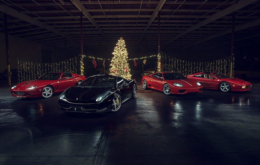 Christmas Supercar, christmas cars HD wallpaper