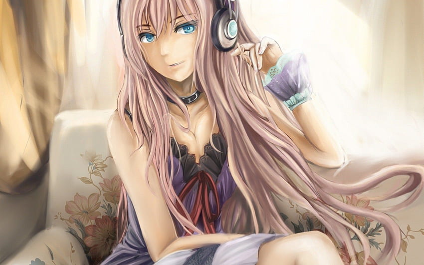 Chibi Anime music video girl listening to music child manga png  PNGEgg