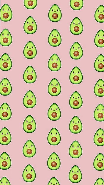 Cute Avocado in Green Pastel Background HD wallpaper download