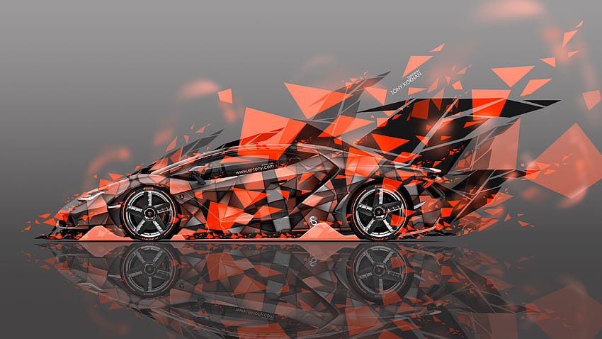 Lamborghini Centenario Side Super Abstract Aerography Car 2016 엘 토니, 불타는 람보르기니 HD 월페이퍼