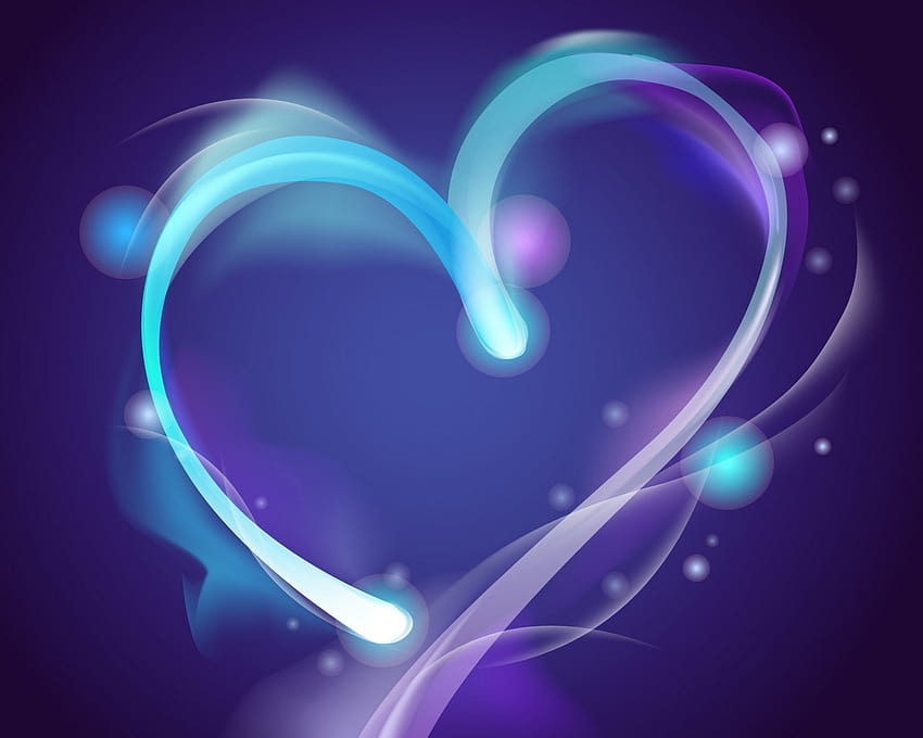 : néon, amor, coração, céu, roxa, tolet, círculo, luz, linha, gráficos, abstração, computador, Arte Fractal, Fonte, Macrografia, azul elétrico 1280x1024, linha do coração papel de parede HD
