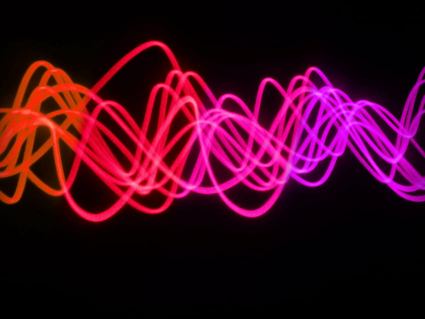 : light, wave, line, red, color, pink, neon sign, font, waves, violet, exhibition, multicolor, long exposition, laser pointer, 5152x3864, colorful lights lines HD wallpaper