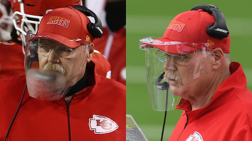 How Andy Reid fixed his face shield so it doesn't fog up anymore HD wallpaper