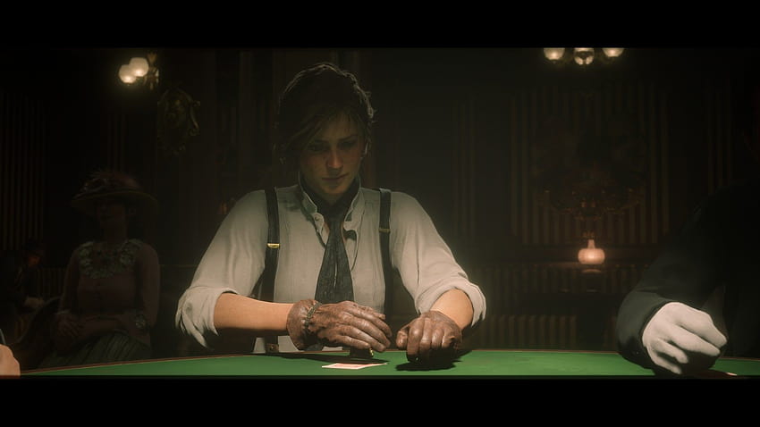 Sadie Adler, Red Dead Redemption 2 Nexus'ta Poker Oynuyor HD duvar kağıdı