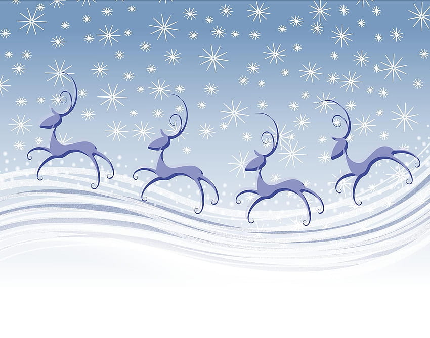 Reindeer Games Christmas powerpoint backgrounds, white reindeer HD wallpaper