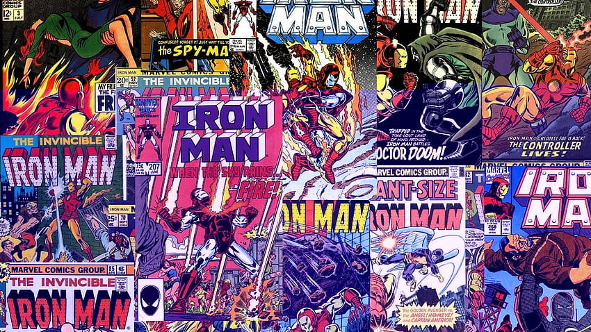 Vintage Comics Iron Man 1600x1200 Pełny komiks retro Tapeta HD