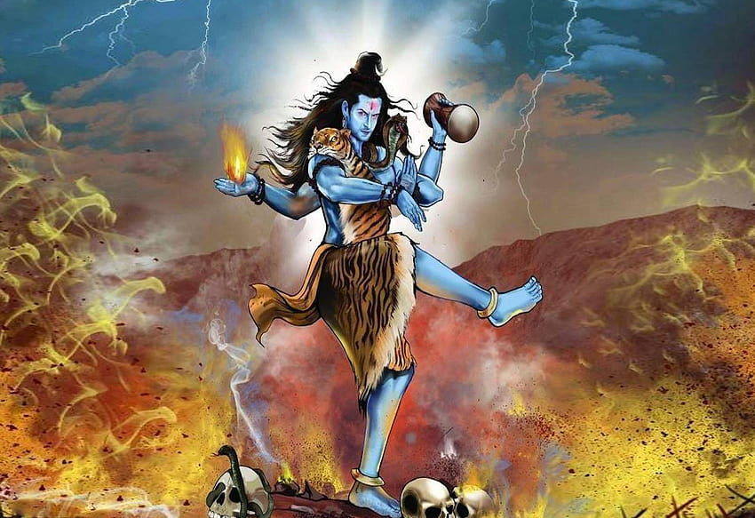 Lord Shiva Animated, animação de ação papel de parede HD
