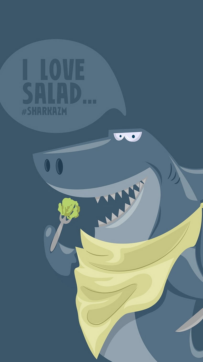 Ilustración divertida del tiburón iPhone 6 fondo de pantalla del teléfono
