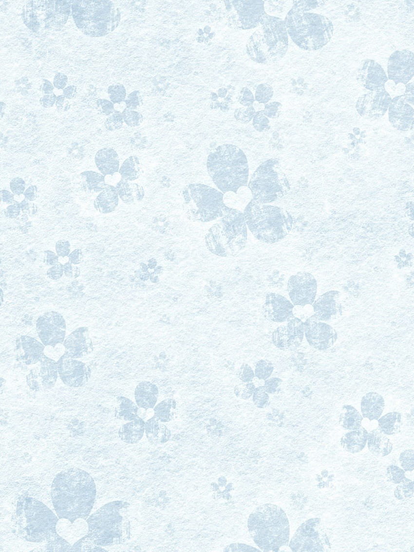 Baby Blue Flower Heart Pattern Ipad Blue Pattern [1024x1024] for your , Mobile & Tablet, blue heart aesthetic HD phone wallpaper