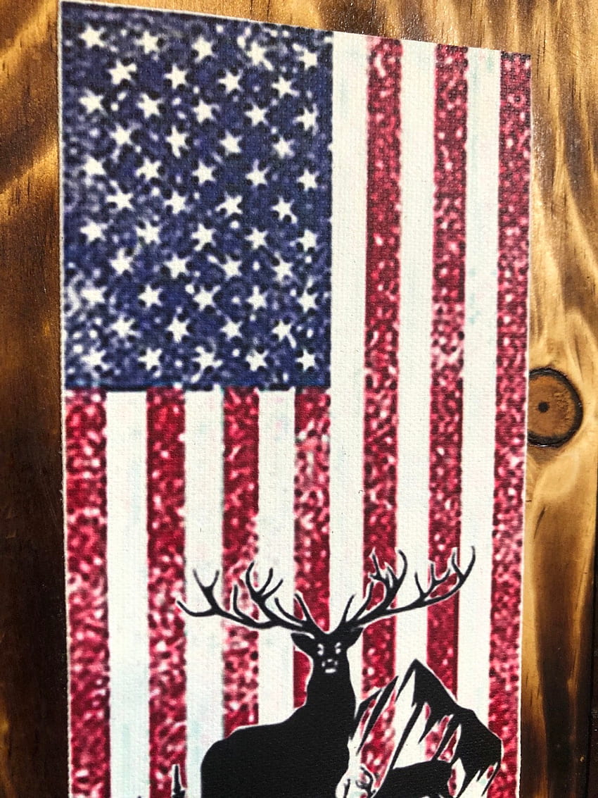 Bandera americana rústica con Buck / Deer fondo de pantalla del teléfono