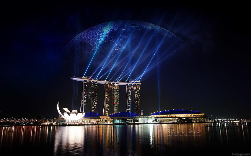 Marina Bay Sands Singapore, marina bay night singapore HD wallpaper