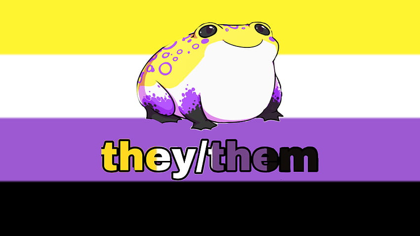 nonbinary theythem toad nonbinarypride by @soap_24, pride frog HD wallpaper