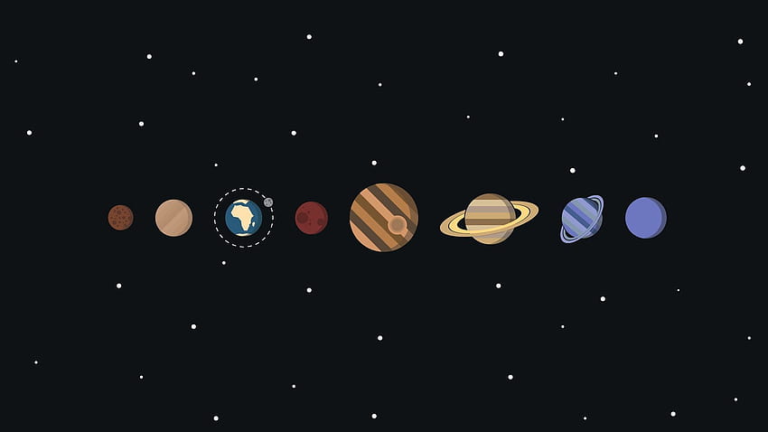 Sistema solar, pc de estética espacial. fondo de pantalla