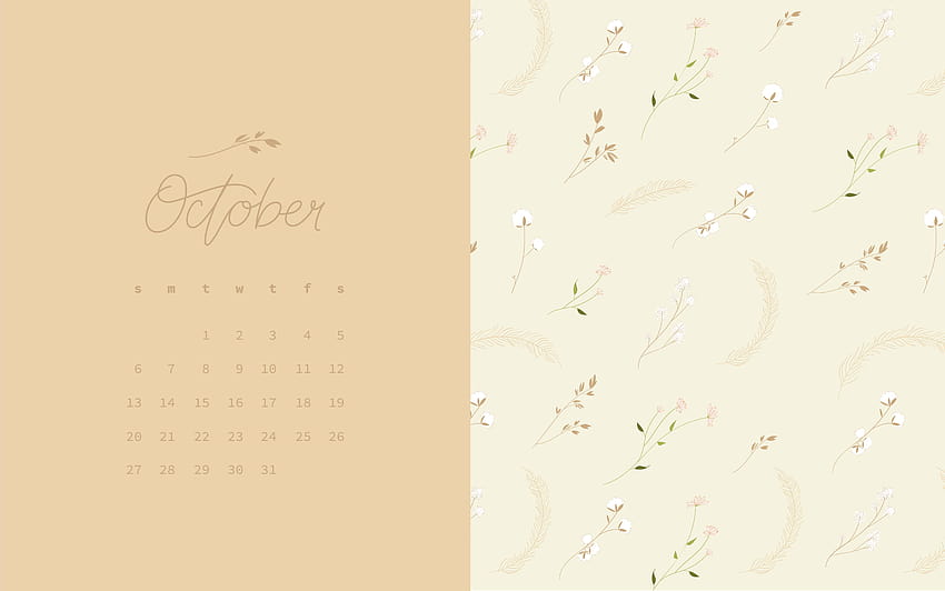 October, Is That You?! [digital ], beige computer HD wallpaper