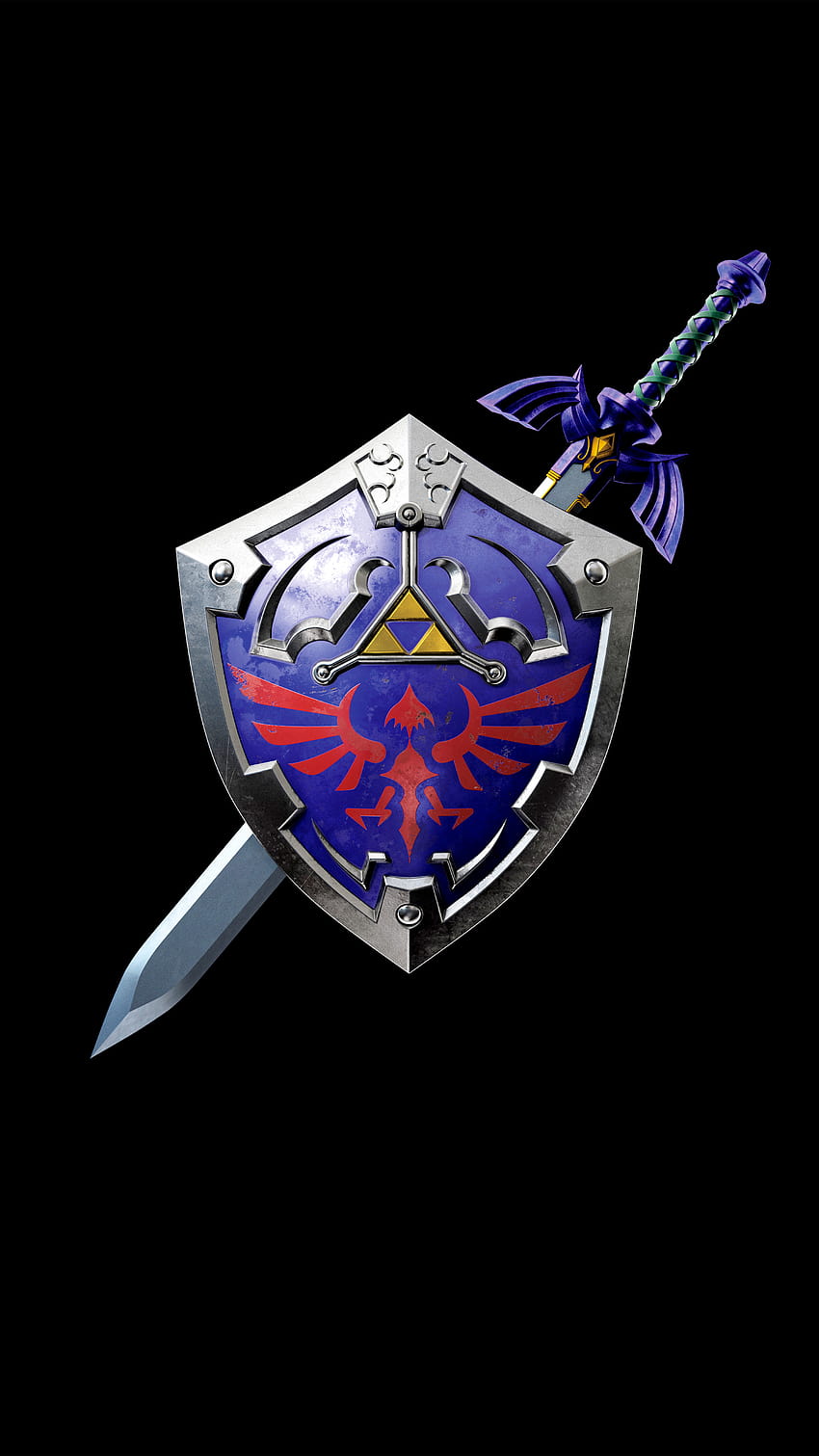 The Legend Of Zelda Sword & Shield [1719X3056] : Latar belakang AMOLED, zelda oled wallpaper ponsel HD