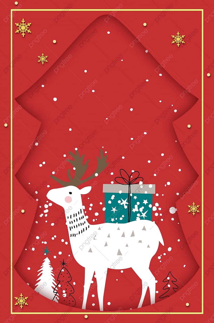 Noël rouge simple littéraire, frais, cadre, arrière-plans d'arbre de Noël pour, Noël vertical Fond d'écran de téléphone HD