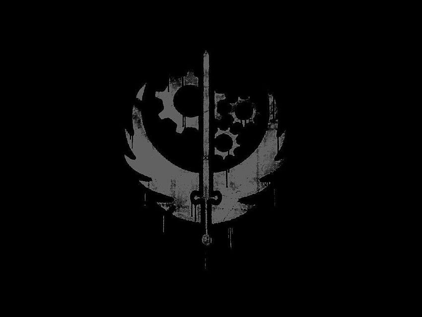 Black Minimalistic Fallout Grunge Gray Brotherhood Of Steel, grunge ps4 HD wallpaper