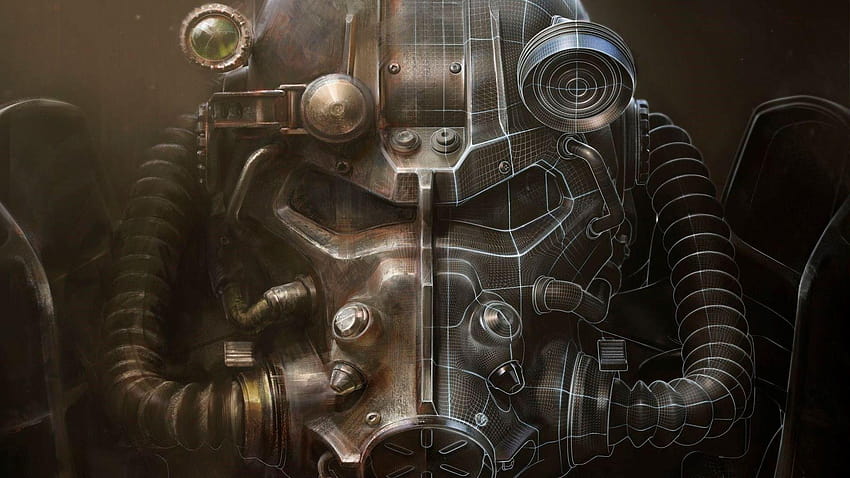 Fallout Power Armor Helmet HD wallpaper