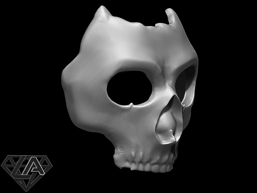 COD MW 2019 Ghost Azrael Mask Gotowy do druku model 3D Tapeta HD