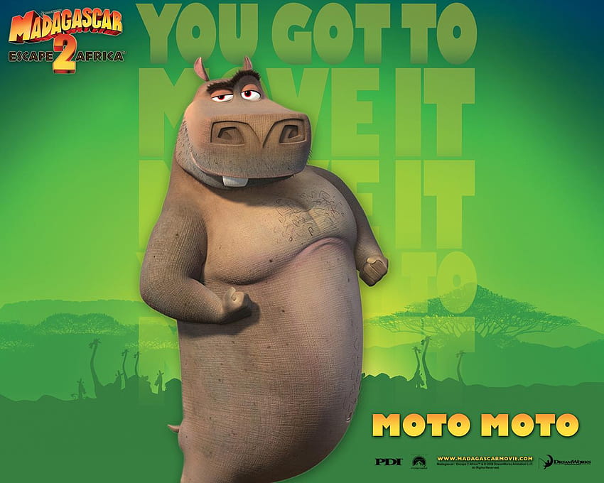 Moto Moto hipopotam z Madagaskaru Tapeta HD