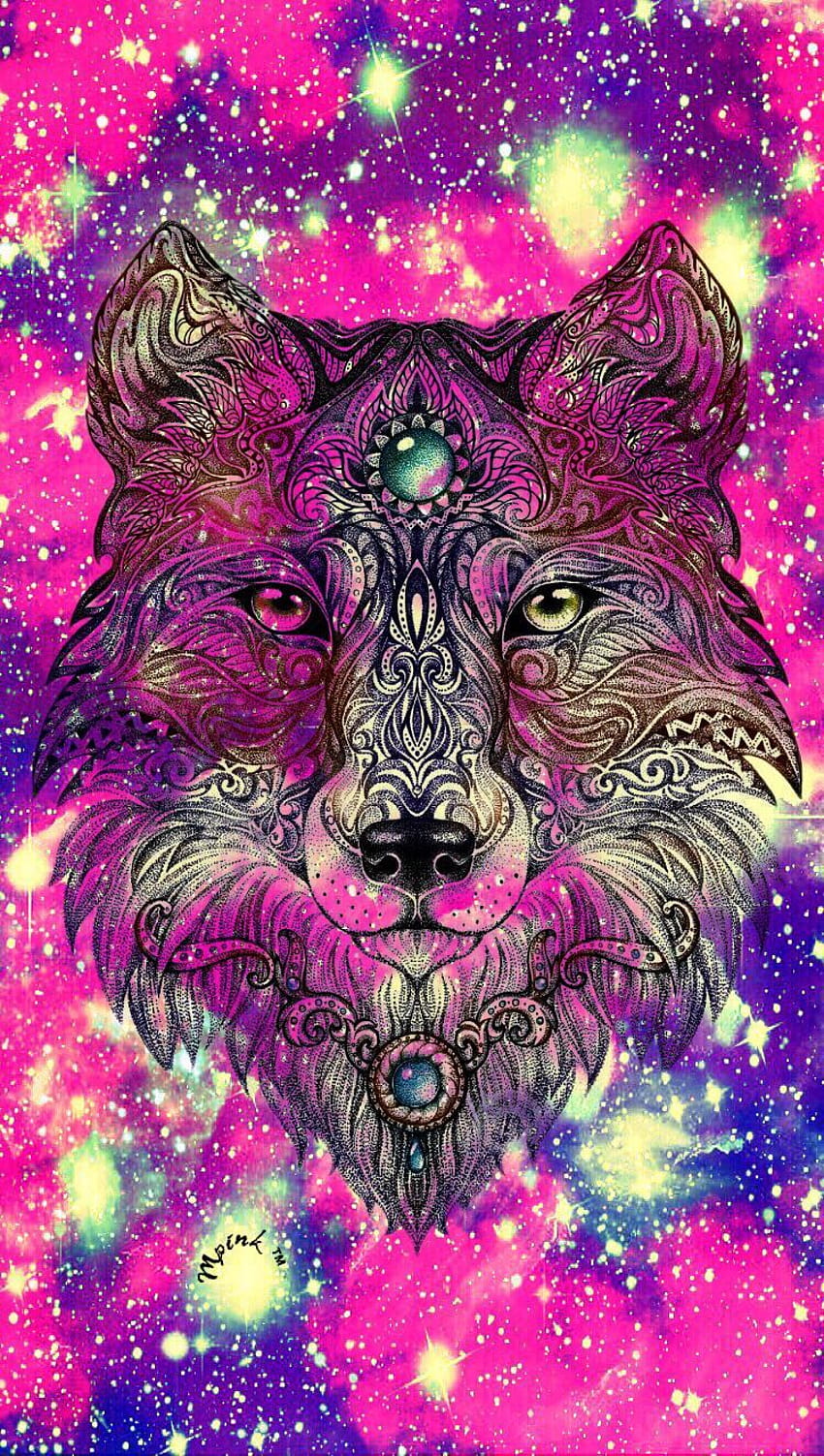 Tribal Wolf Galaxy Wolf Pink Wolf HD Phone   Pxfuel   Desktop   Tribal Wolf Galaxy Wolf Pink Wolf 