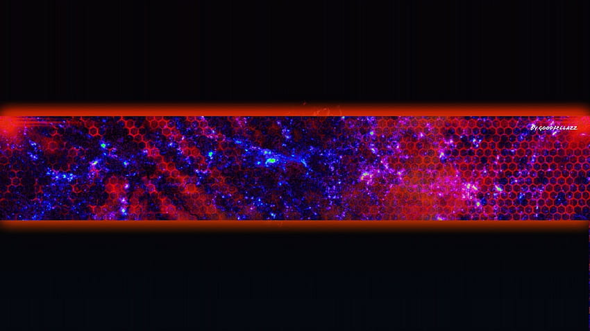 2048x1152, czerwony/niebieski szablon kosmicznego banera bez tekstu, baner yt Tapeta HD