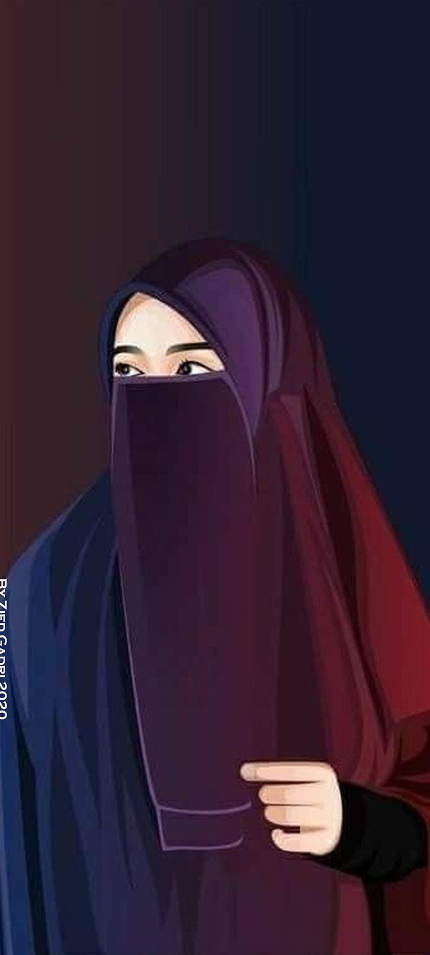 Piu Veloce Islamic Girl Pic 아니메, 이슬람 만화 HD 전화 배경 화면