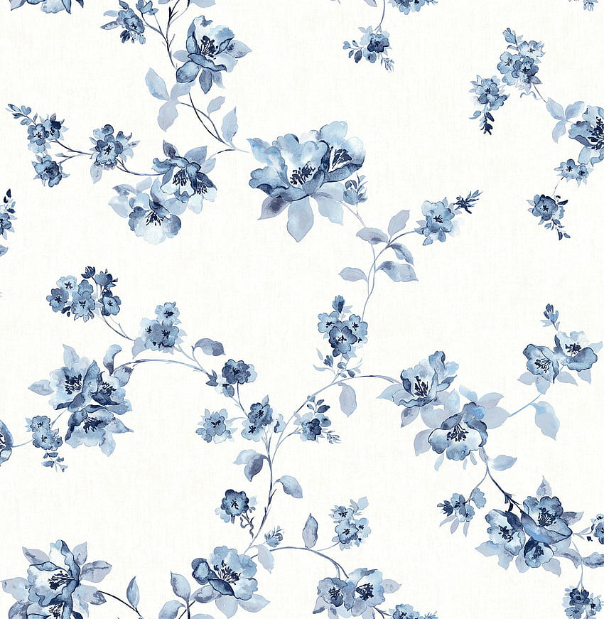 House of Hampton Granillo Floral 33' L x 20.5, delicate blue HD phone wallpaper