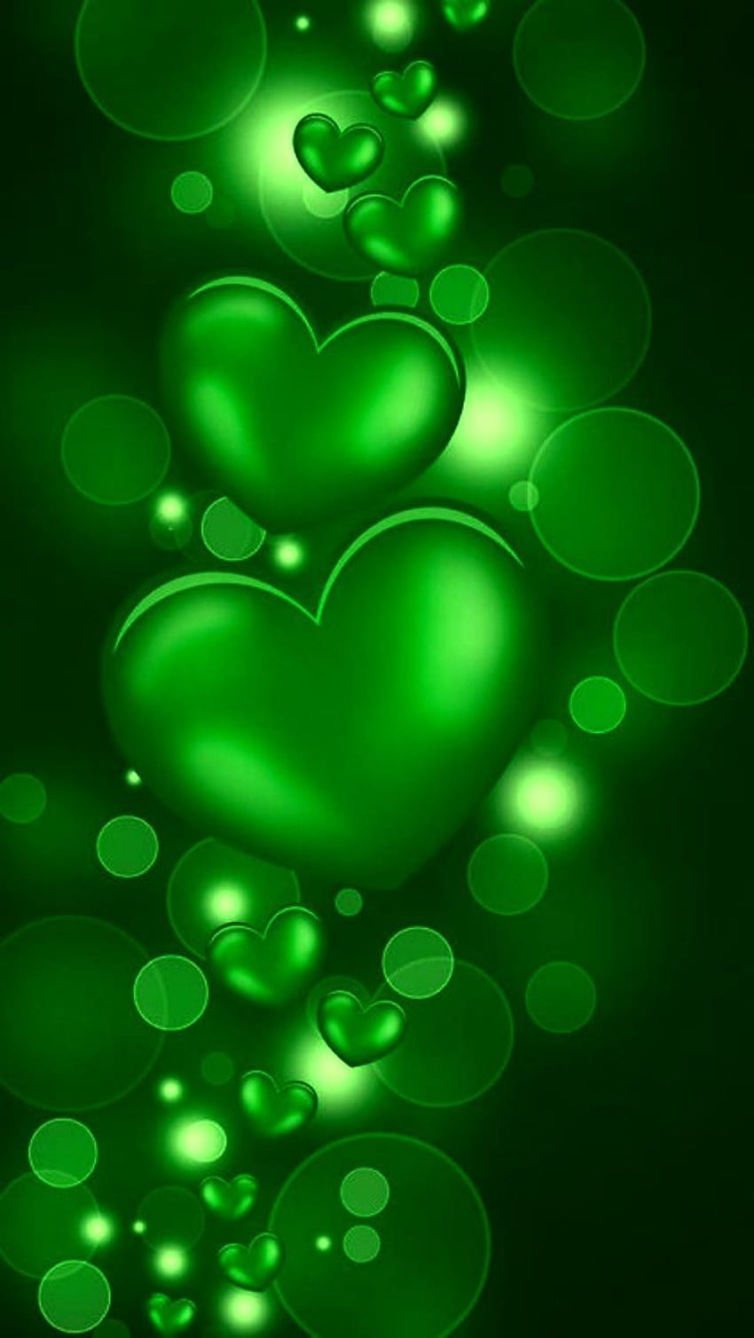 Bel cuore verde Sfondo del telefono HD