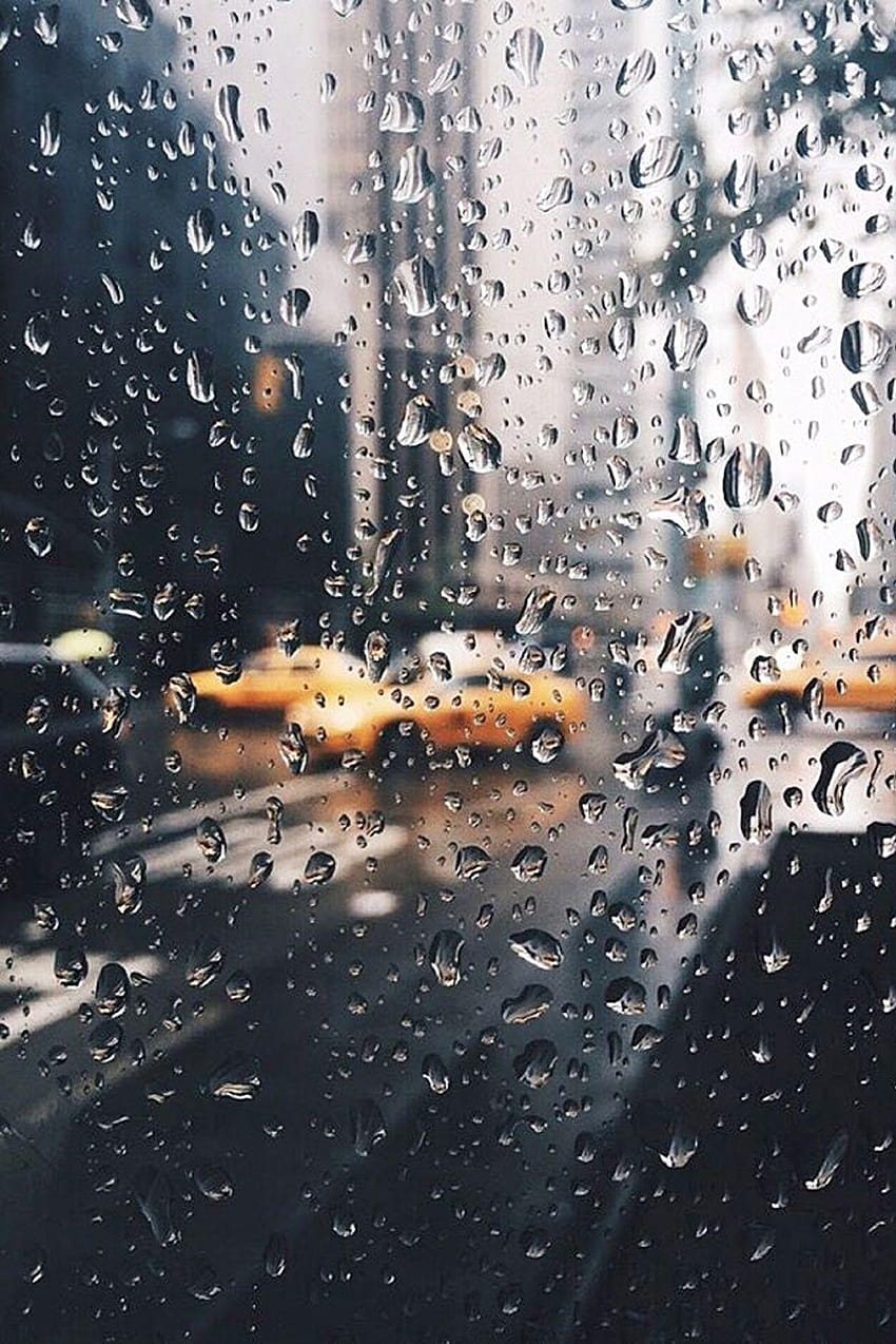 Día lluvioso, gráfico de lluvia fondo de pantalla del teléfono