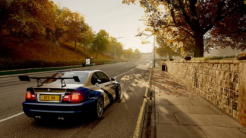 : E 46, Forza Horizon 4, Need for Speed, Need for Speed Most Wanted, Drifting, BMW M3 E46 GTR, BMW E46, BMW 3 Series, sunset, fall 1920x1080, nfs bmw HD wallpaper