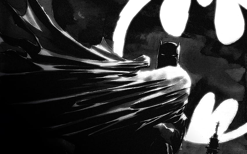 Batman, Black and White, Super Hero black and white super hero, batman black and white HD wallpaper
