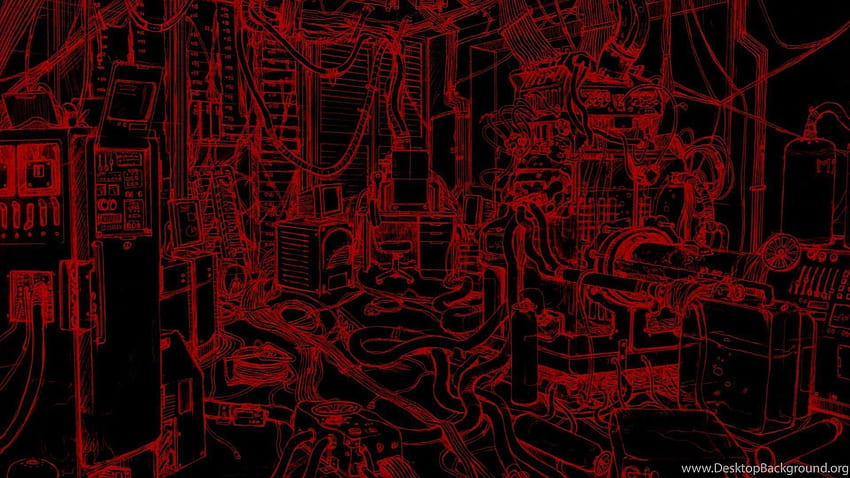 Bilim Siyah Bilgisayarlar Koyu Kırmızı Teknoloji Teller... Arka planlar, koyu kırmızı estetik HD duvar kağıdı